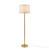 Vesta Dimmable Floor Lamp with Fabric Scalloped Shade