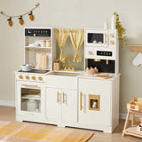 White wooden play kitchen
