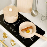 Stove area of play kitchen